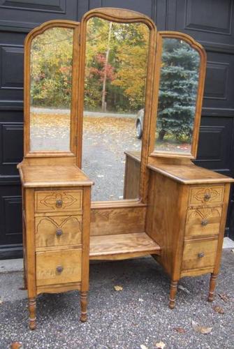 Antique-3 mirrored dressing table