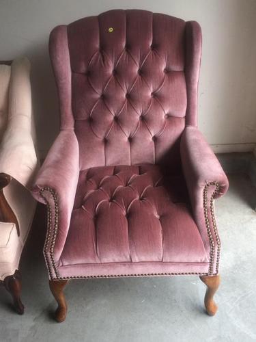 Antique Dusty Rose Chair