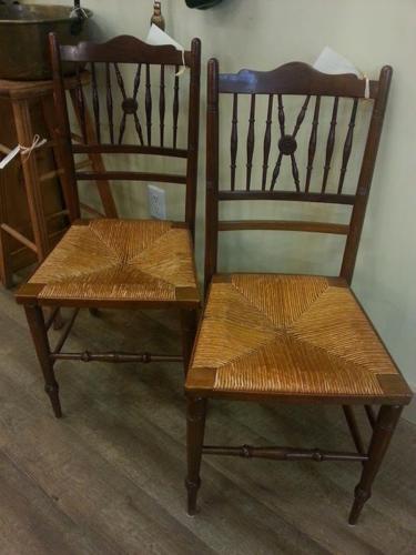 Antique Mahogany Caned Chairs at The Old Attic