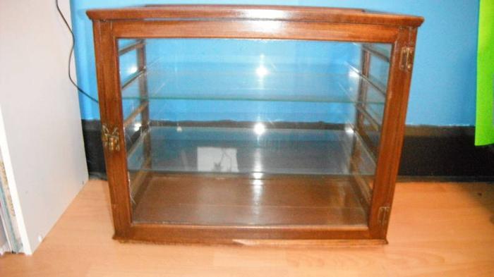 antique small display cabinet