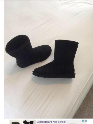 Black mock ugg boots from costco