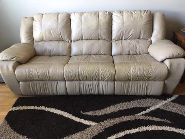 DUAL POWER RECLINING LEATHER SOFA