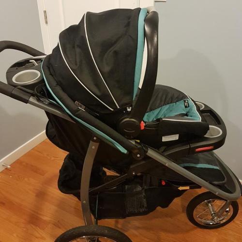 GRACO STROLLER AND SNUGRIDE CLICK CONNECT 35 INFANT SEAT COMBO