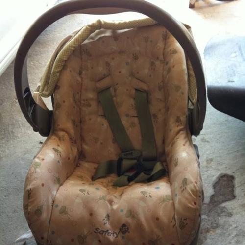 Infant seat and matching double stroller