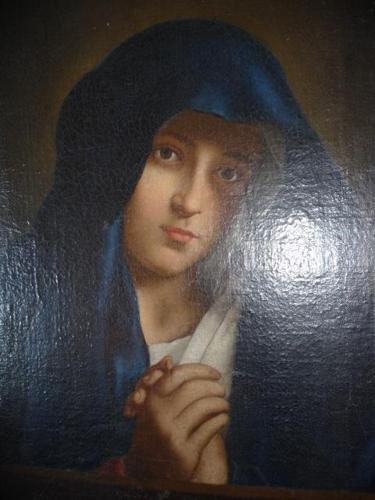 MADONNA IN SORROW - SIGNED OIL PAINTING - DATED 1909