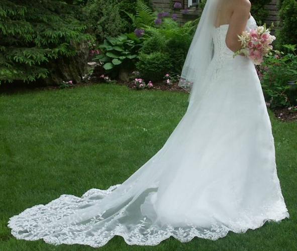 Maggie Sottero Wedding Gown, Tiara, Veil, Crinoline