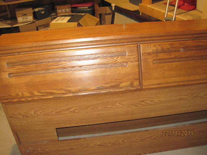 Oak Bookcase headboard - Double or Queen Size