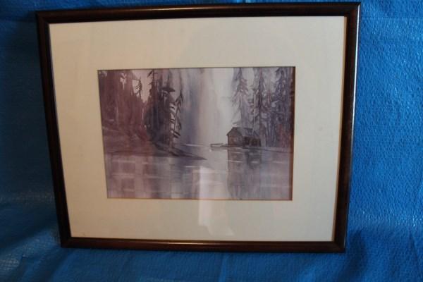 PAINTING IN FRAME BY "ELY" OF VICTORIA BC