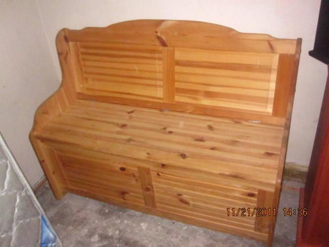 Pine Storage Bench