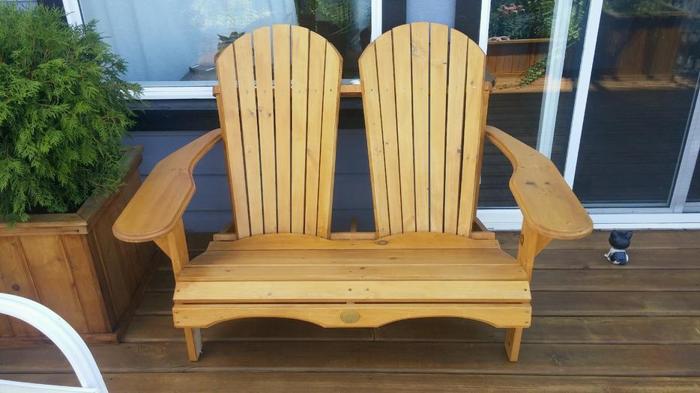 Stained Adirondack Loveseat - less than a year old!