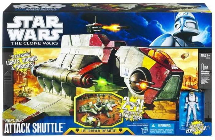 Star Wars Clone Republic Attack Shuttle Vehicle- Factory Sealed