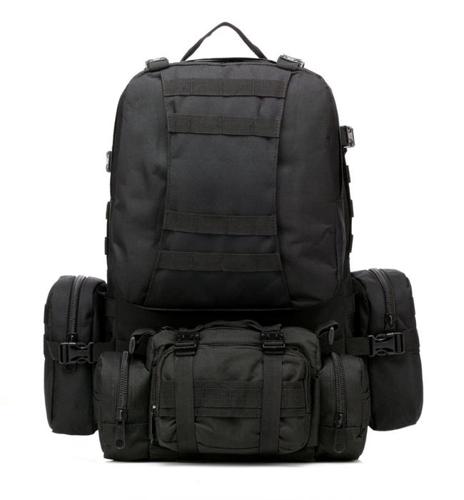 Tactical Military Molle Utility Rucksack Backpack Bag 60L - Blk