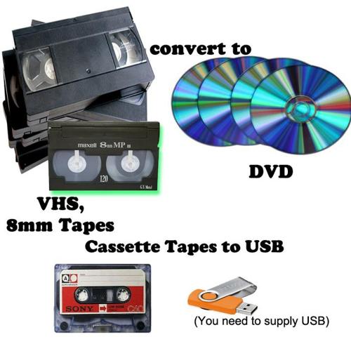 VHS-8MM record to DVD or casstte tapes to USB