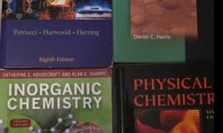 SC/CHEM 1000/1001 General Chemistry 8th ed by Petrucci SC/PHYS Physics for Scientists and Engineers by Knight SC/CHEM 2030 Inorganic Chemistry 2nd ed by Housecroft & Sharpe SC/CHEM 2080/3080 Quantitative Chemical Analysis 7th ed by Harris SC/CHEM
