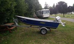 12' Duroboat Aluminum Boat
Made in Seattle
4 Stroke Honda Motor with electric start
~40 hours runtime. Runs like new!
Nice and wide / deep
Includes:
Two seats(not pictured)
Fish finder / Depth sounder (not pictured)
EZ Loader, galvanized trailer
$3575