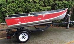 Selling my 12 foot aluminum boat and trailer. The boat has been used extensively for fly fishing on Elk Lake and other local fresh water lakes. It is solid, and if I spend 4 or 5 hours in it there is less than a cup full of water in the bottom. There is