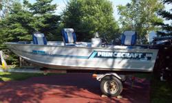 14' Princecraft Springbok Pro Series 142 boat with Shorland'r trailer. 2011 Evinrude 30 E-tec motor with 10 hours on motor and full transferable warranty until Feb. 2013 and factory warranty until Feb. 2015. Also 2011 APS 4 hp motor, new Eagle Fish Mark