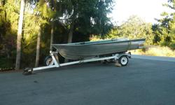 14 foot Aluminum Valco, Excellent condition, 2 oars, 2 cushioned seats, 2 rod holders and depth sounder holders, 2 gas tanks, no motor, assessories. OBO