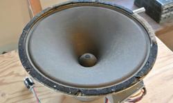 15" Electro Dynamic Speaker
1500 ohm field
8 ohm voice coil
See sellers list for more vintage electronics.
No calls before 6pm on weekdays please. Thanks.