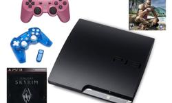 Price is Firm, this is a great deal
Controllers : One Pink wireless / one Rock Candy wireless
Games include:
Black ops 2
Skyrim
Uncharted 2
Uncharted 3
Far cry 3
Folklore
Need For Speed Pro Street
The Simpsons
Gran Turismo 5
