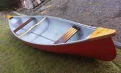 nice solid 16' fiberglass canoe - freshly painted and ready to head out.
call - text or email