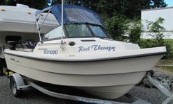 16 ft Arima Sea Chaser purchased new in Sept 2009. Repowered in 2015 with a New Light Weight Yamaha 70hp. Current hours on main engine are 105 hours. Boat includes Older 7.5 Honda Kicker running perfectly with heavy duty Kicker Mount, Newer Electric