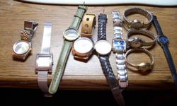approx 16 watches some are working and some need batteries,one is 10 k plate ..ladies gucci watch in perfect condition and running,other brands like timex,,guess,cardinal....
Visits: 6