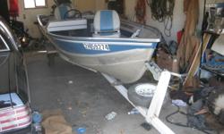 1991 16ft misty river aluminum fishing boat and ez loader trailer 35 horsepower mercury looked over by northgate honda in june, runs good boat in good shape no leaks, comes with 2 batteries paddles three life jackets, anchor, good fishing boat. $5200.00