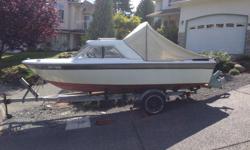 17' Campione. 160 hours on rebuilt engine, new exhaust manifold, new steering cable, spare prop, life jackets, road runner trailer, runs great. 2500 OBO.