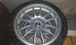 18" Rims. 5 x 114 Hole Pattern. Offset is 33 I believe. They are not made for an all wheel drive. I took them off of a front wheel assist Infiniti G35. Rims are mint !!! Two tires are in decent shape and two are wore out. Great for rear wheel drive or