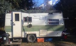 Great little travel trailer. Sleeps 4-6. Working propane stove, oven, furnace and electric beer fridge. Recently had the bearings re packed and all electrical wiring checked and in perfect working order.
We took the toilet out and used the bathroom for