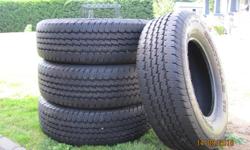 4- Continental Contitrac TR, LT275/70 R18 truck tires, load range E: 80 PSI. Used 2 months.Like new condition,no cuts or punctures New price for these tires at dealer $903.00.