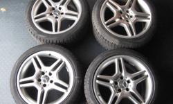 Factory original 18" Mercedes Benz OEM AMG rims on Pirelli winter tires 255/40/18. Rims are in good condition. Please email for additional information.