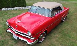 Make
Ford
Colour
Red
Trans
Automatic
kms
12000
1953 Ford Sunliner convertible
original Montana car that was restored in Wenatchee, Wa
350 SBC 300 hp / 700 R-4 overdrive automatic
8,000 miles on drivetrain
Power Steering
Power Front Disc Brakes
Independent