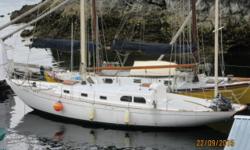 The Nugget Yawl sailboat (39 ft) was built 1957 in Copenhagen, Denmark for an American owner in New York city. She spent most of her life in New York then moved to Los Angeles. Our boys bought it and trucked to Everett, Washington then sailed to