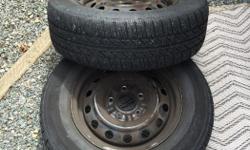 Two 195/70R14 tires with around 70% tread on good rims. Call or text 250-713-2916.
Reference: 1994 Toyota Camry