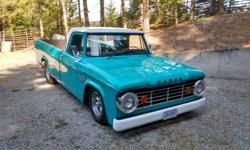 Make
Dodge
Colour
Teal
Trans
Automatic
1967 Dodge D200 Long box 2WD, numbers matching truck.
Over the past year this vehicle has gone through a major rebuild. Professionally rebuilt original 318 engine by Cords Engine Specialists. Rebuilt original 727