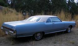 Near mint, original condition 1969 Chrysler New Yorker. Interior blue leather in perfect condition. 440 engine, 127,000 miles, burns no oil. Excellent! Has been appraised at $14,000, but must sell.
Please call, 250-804-3745.