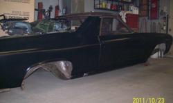 project car undone.There is a lot of new sheet metal and parts-rocker panels-R+L full length floor pnls.-R+L door skins-R.S.full quarter panel with sail-tailgate-front wheel houses-rear wheel house outer halves-one R.S. GM front fender.New parts such as