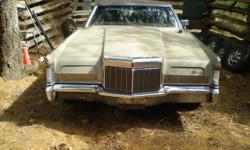 Make
Lincoln
Year
1971
Colour
Brown
Can be driven in yard. Needs brakes and exhaust but is complete. Should be transported using a trailer. Rust in trunk.