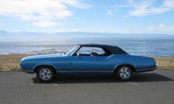Make
Oldsmobile
Model
Cutlass Supreme
Year
1971
Colour
blue
kms
173000
Trans
Automatic
1971 Oldsmobile Cutlass Supreme Convertible
An original number matching vehicle that was repainted in its original code 26 Viking Blue. Restored over a nine-year period