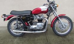 Make
Triumph
1971 T120R Classic Motorcycle Currently For Sale $10995 ZERO MILES Full Restoration. The Triumph Bonneville T120 was a Triumph Engineering motorcycle made from 1959 through 1975. It was the first model of the Bonneville series, which was