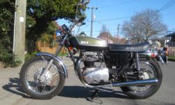 Classic BSA Thunderbolt 650cc motorcycle in good condition. 13,500 miles. Made in England. Collector's item. Matching serial numbers. Located on Salt Spring Island.