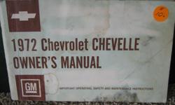 1972 Chevrolet Chevelle owners manual, you find these in the glove compartment, in exc condition at $10