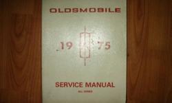 This shop service manual is an original 1975 Oldsmobile shop service manual used by mechanics in GM dealerships. It is in excellent condition and covers the repair, maintenance, and rebuild procedures for major components of the car.
This ad will be
