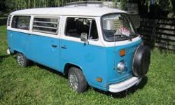 Excellent running van with rebuilt motor, about 50,000km ago. Purrs like a kitten! 4 speed, fuel injected, 4 cylinder, NOT camperized. Seats 5, with tons of room! Rear seat folds down into a bed. Interior needs updating and TLC. Floor pans are in