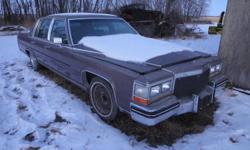 $1800 obo
its a 1984 Cadillac fleetwood brougham, 4 dr, RWD.   it has 62000 + kilometers or miles,  dont know exactly  maybe more.   it will run and drive.  i have the keys for the ignition and door. just needs a battery.  it has sat for a year or so.  it