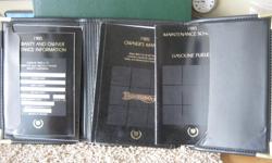 1985 Cadillac Owners manuals, you find these in the glove compartment in the car. One has a vinyl black cover, looks like leather, complete with the warranty booklet and maintenance booklet for $20, the second is just the manual at $10