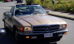 RARE collectable European model 500SL, 5L V8, removable hardtop plus like new convertible top. Beautiful paint, perfect chocolate brown leather. 145k orig miles when bought 6 yrs ago, garage kept and driven only 4000 miles since. Have over $22k into the