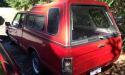 Make
Nissan
Model
Pickup
Year
1985
Colour
red
kms
303726
Trans
Automatic
!985 NISSAN PICKUP EXT CAB WITH PAINTED TO MATCH CANOPY AUTO 4 CYLINDER
STRONG ENGINE TRANS AND FRAME GOOD